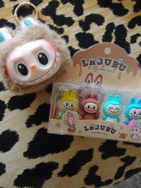 Labubu Keychain & Cute Little Baby Eraser Pack Set of 4 - Viral Tik Tok Trend 🥰